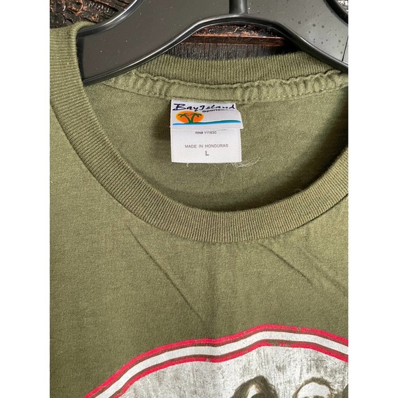 Bay Island Mens Aerosmith Graphic Concert Tee Shirt Short Sleeve Size L Green - Picture 3 of 5